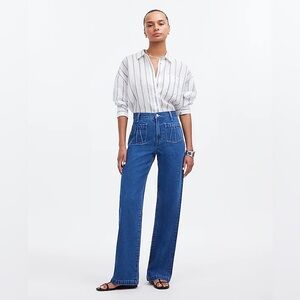 NWOT Madewell The Perfect Vintage Wide-Leg Jean in Lape Wash: Patch PocketEd, 29
